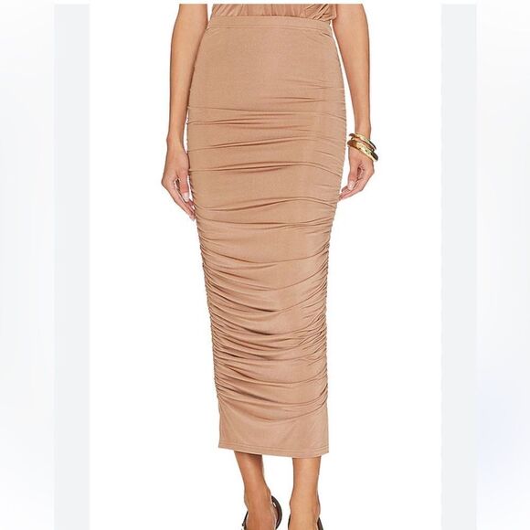 L'AGENCE Otis Pencil long skirt in ginger snap Small $325 - Picture 5 of 8